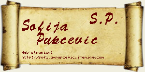Sofija Pupčević vizit kartica